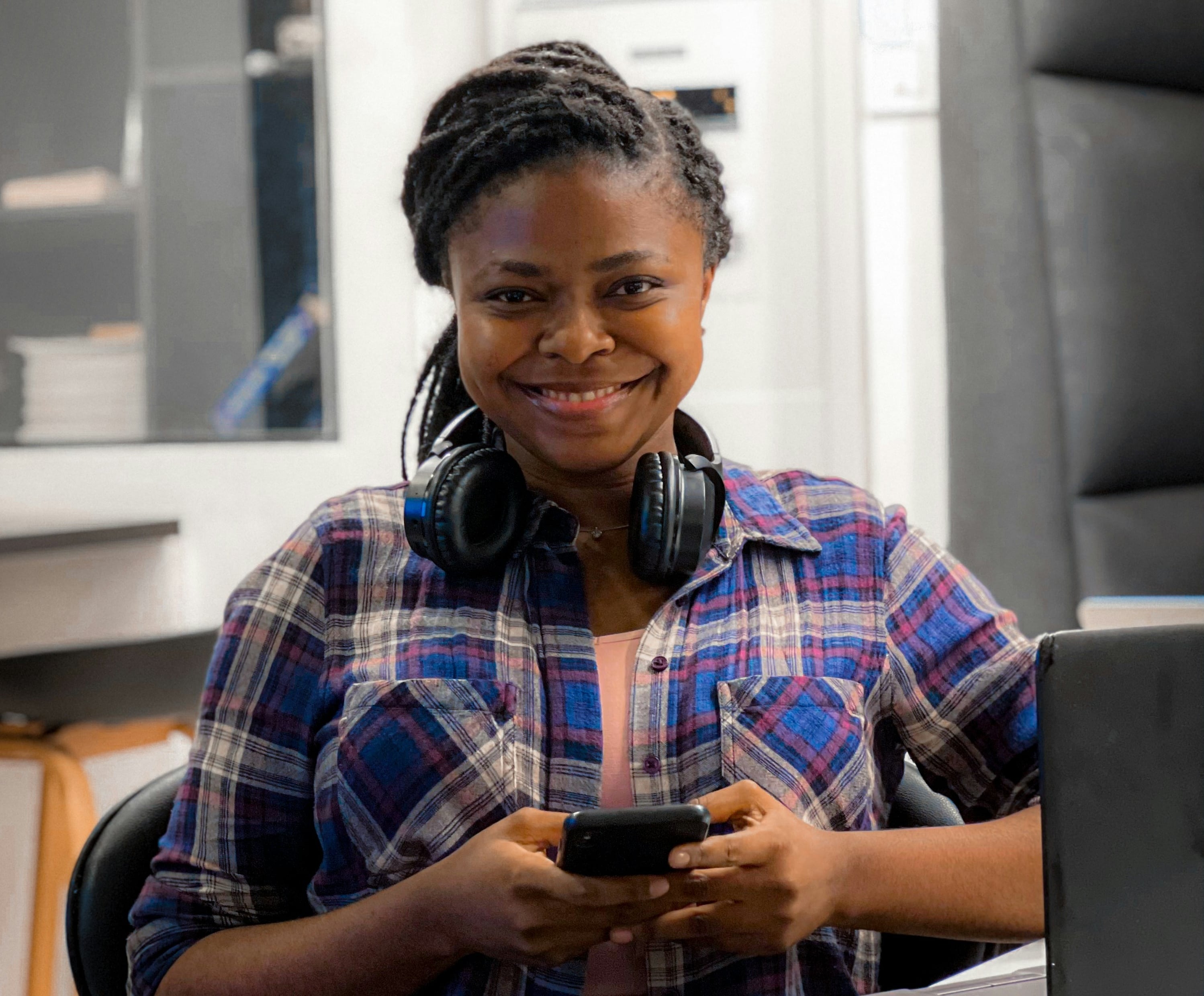 African businesswoman checking time - Save Time
